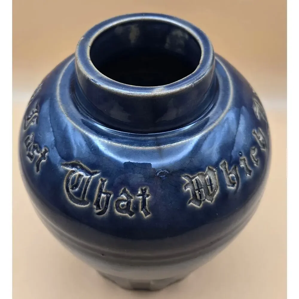 VTG Atmore's Cobalt Bue Stoneware Crock Pre-Loved Condition